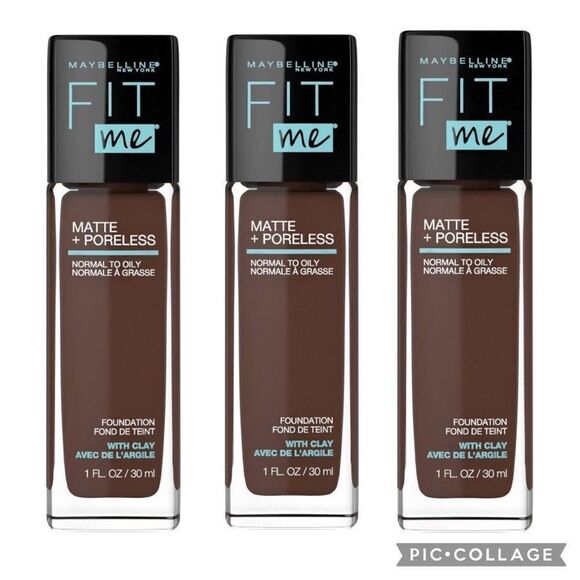Lot of 3 380 Espresso Maybelline Fit Me Matte Foundation - Picture 1 of 6